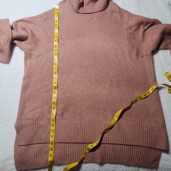 AVA & VIV Rose Gold Long Sleeve Cowl Neck with Gold Shimmer Threads - Picture 9 of 10